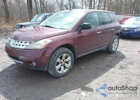 2007 Nissan Murano S z USA, uszkodzony, nr VIN JN8AZ08W57W659853